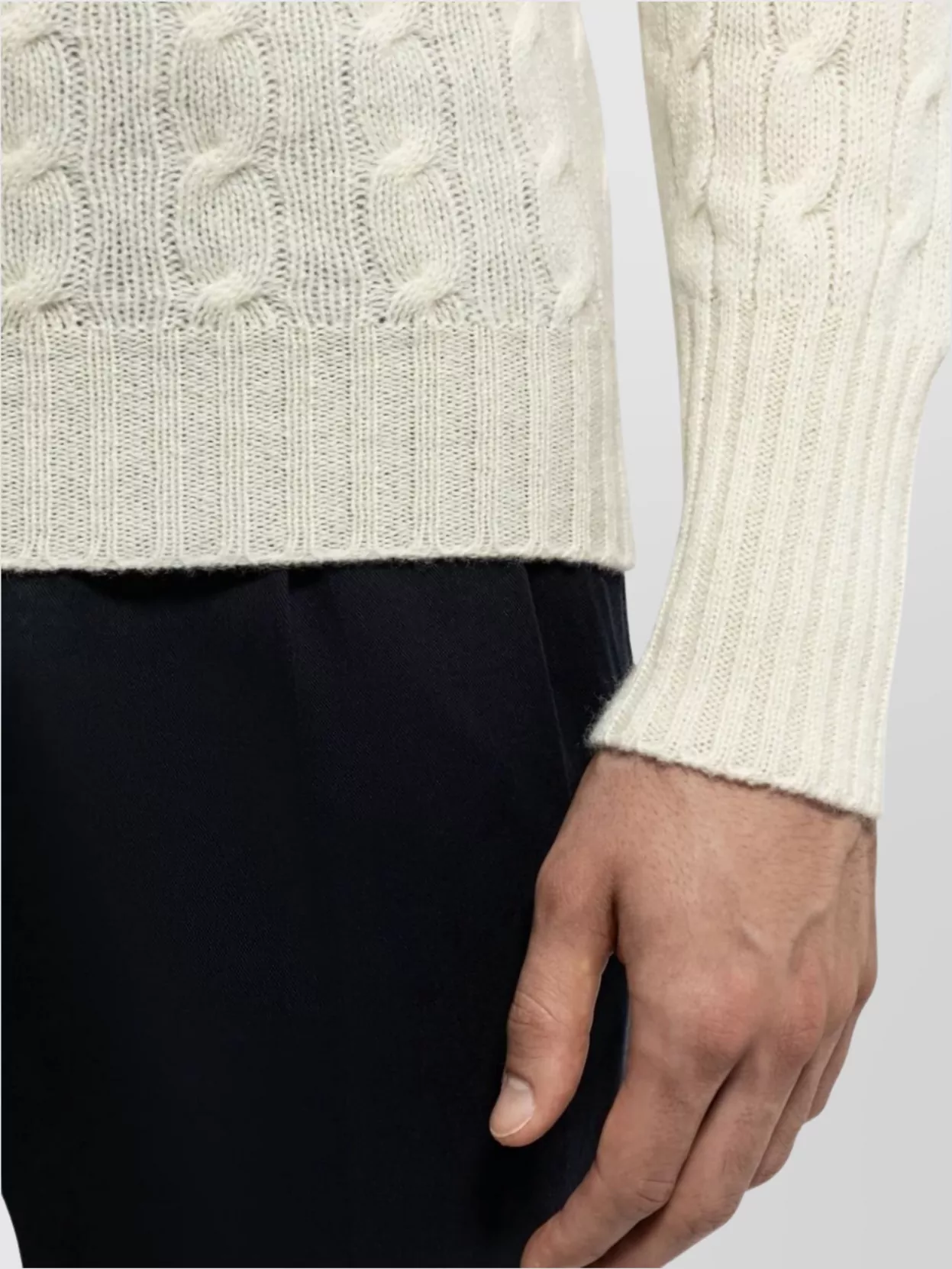 Drumohr Braided Wool Crew Neck Sweater