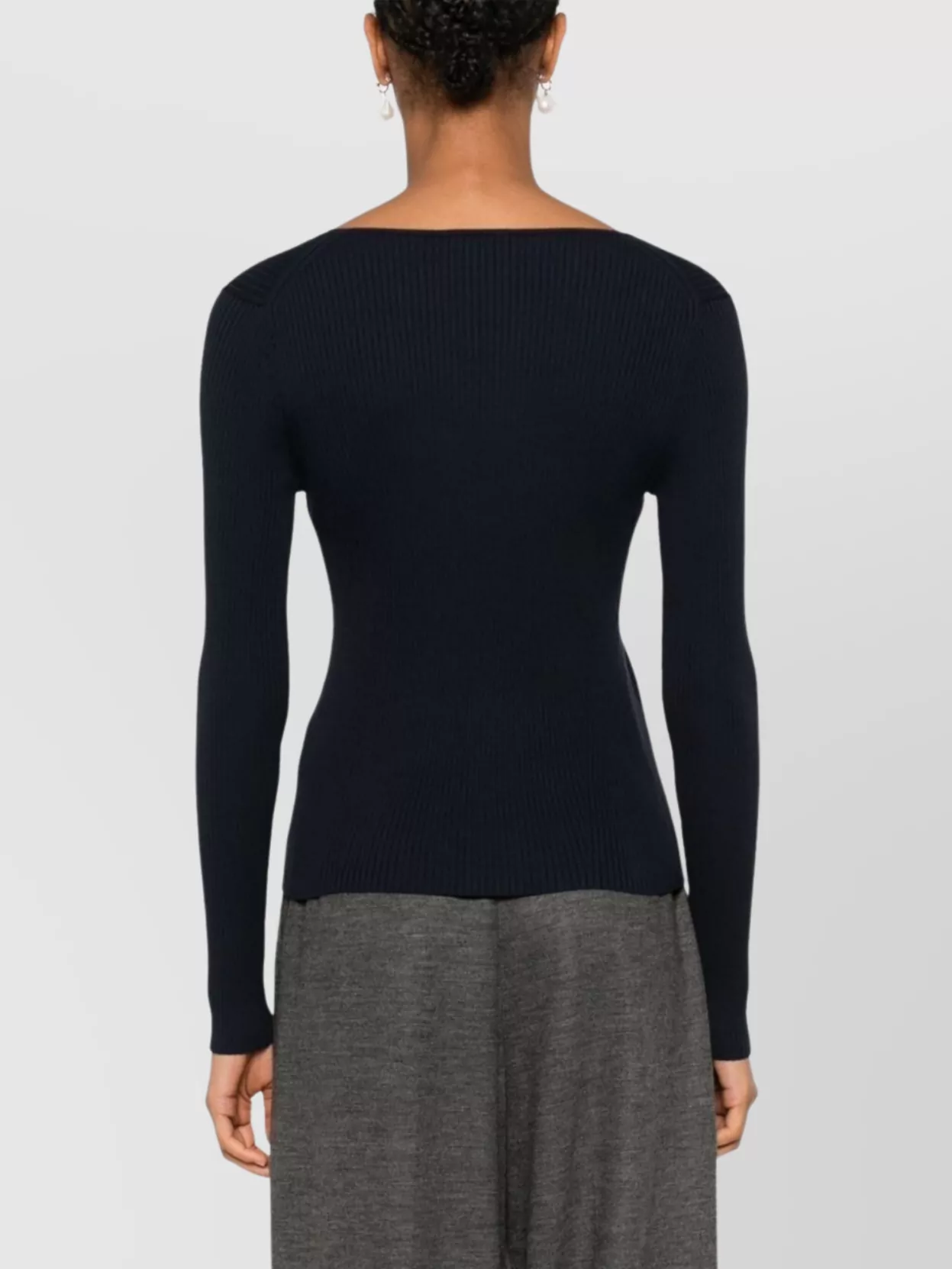 Parosh Long Sleeve Knitwear Sweetheart Neck