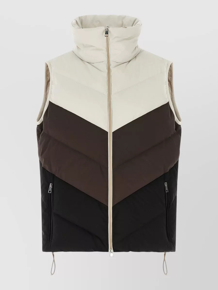 Kiton Quilted Padded Hooded Vest