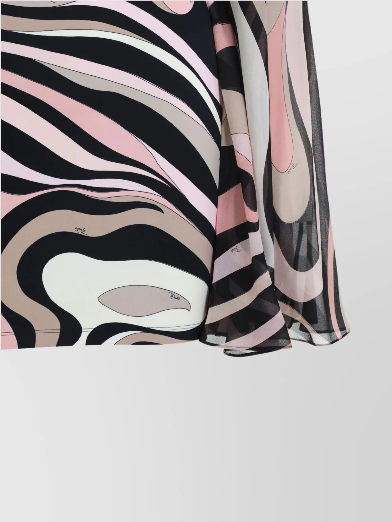 Pucci Silk Marmo Print Kaftan Mini Dress