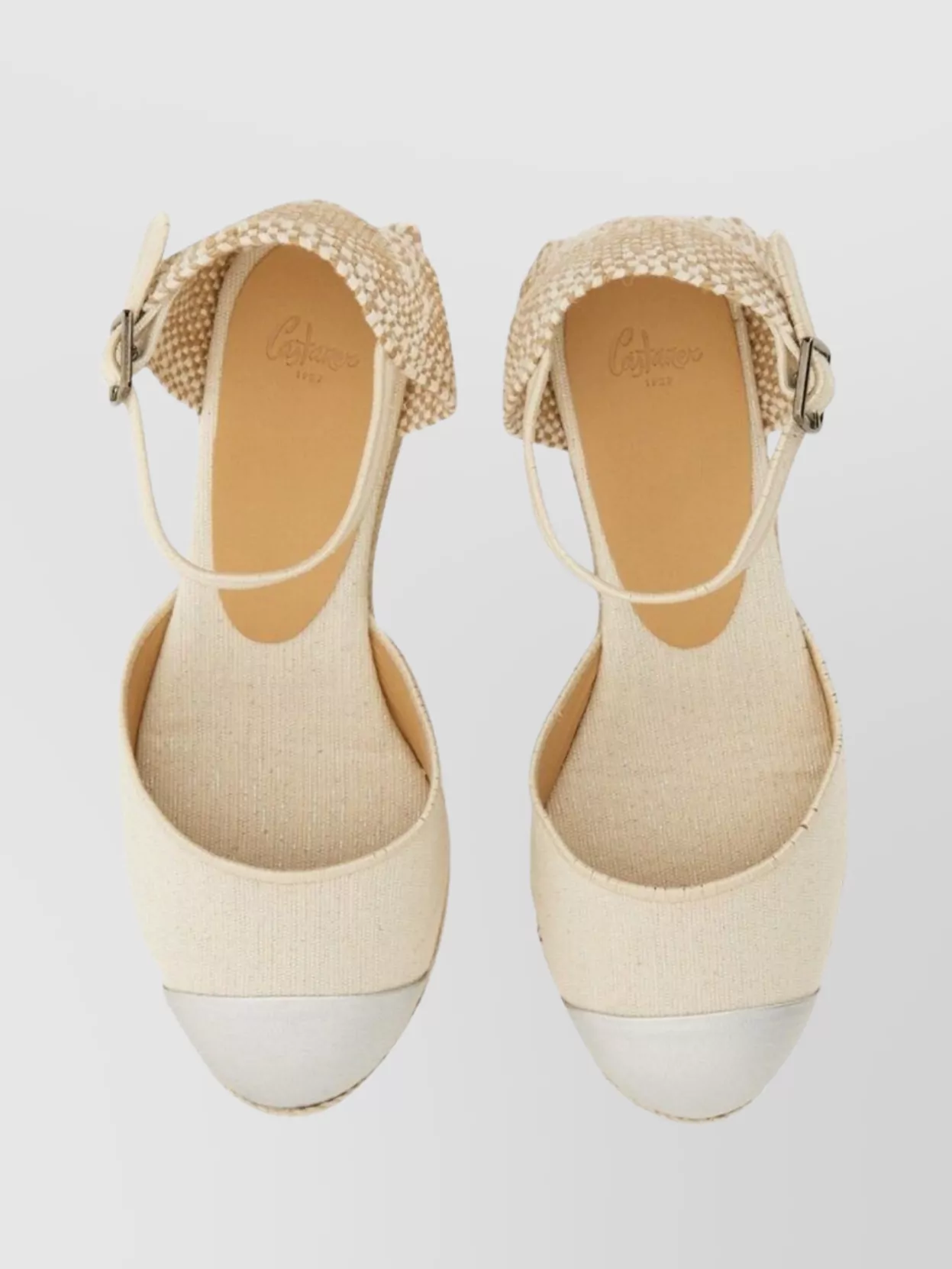 CASTAñER WEDGE ESPADRILLE WITH METALLIC TOE CAP