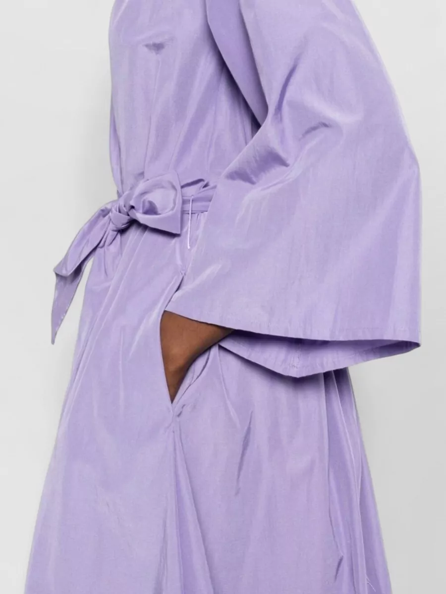 Forte Forte Midi Dress V Neckline Belted Waist