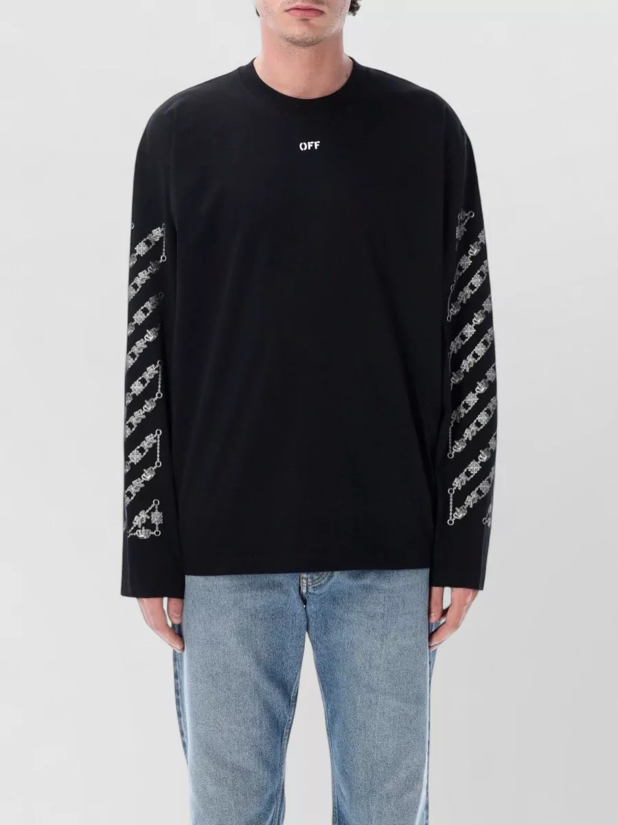 Off-White cotton long-sleeve t-shirt