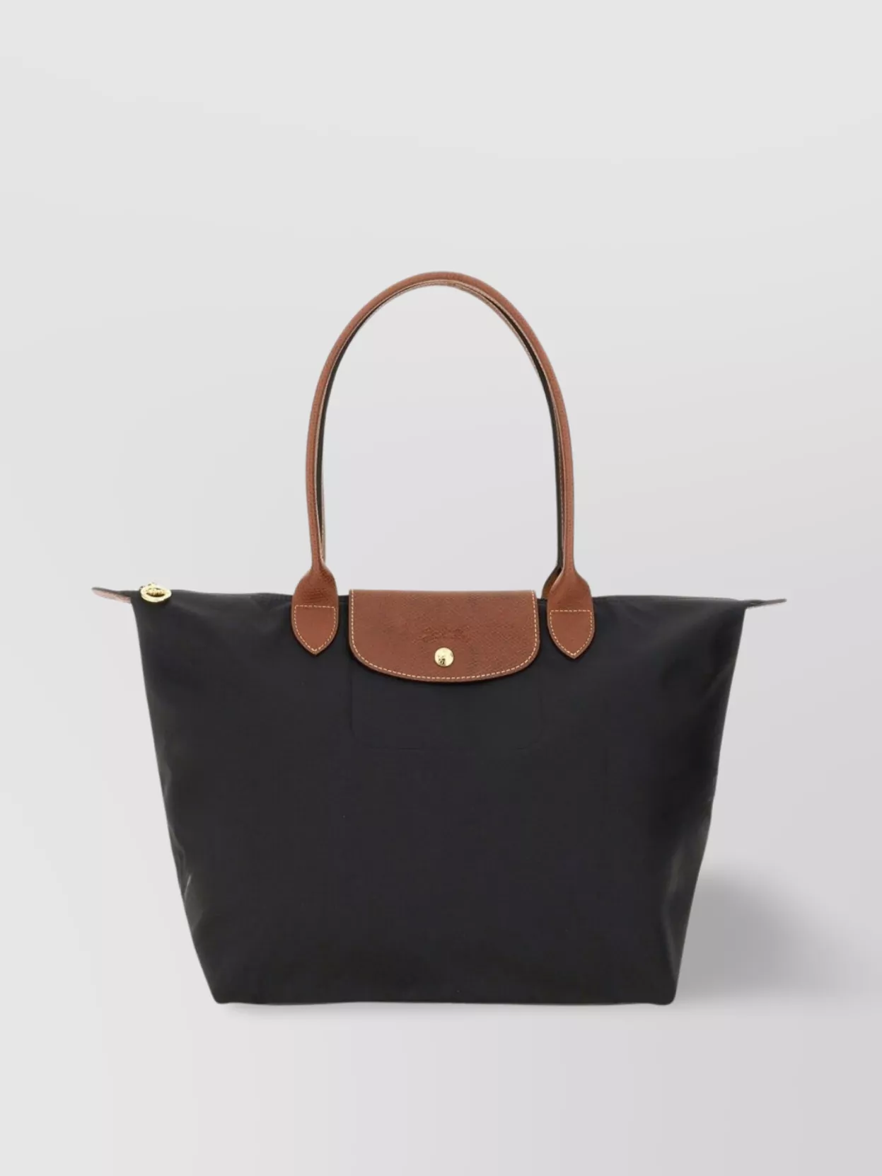 Longchamp Large Foldable Leather Trim Tote Bag