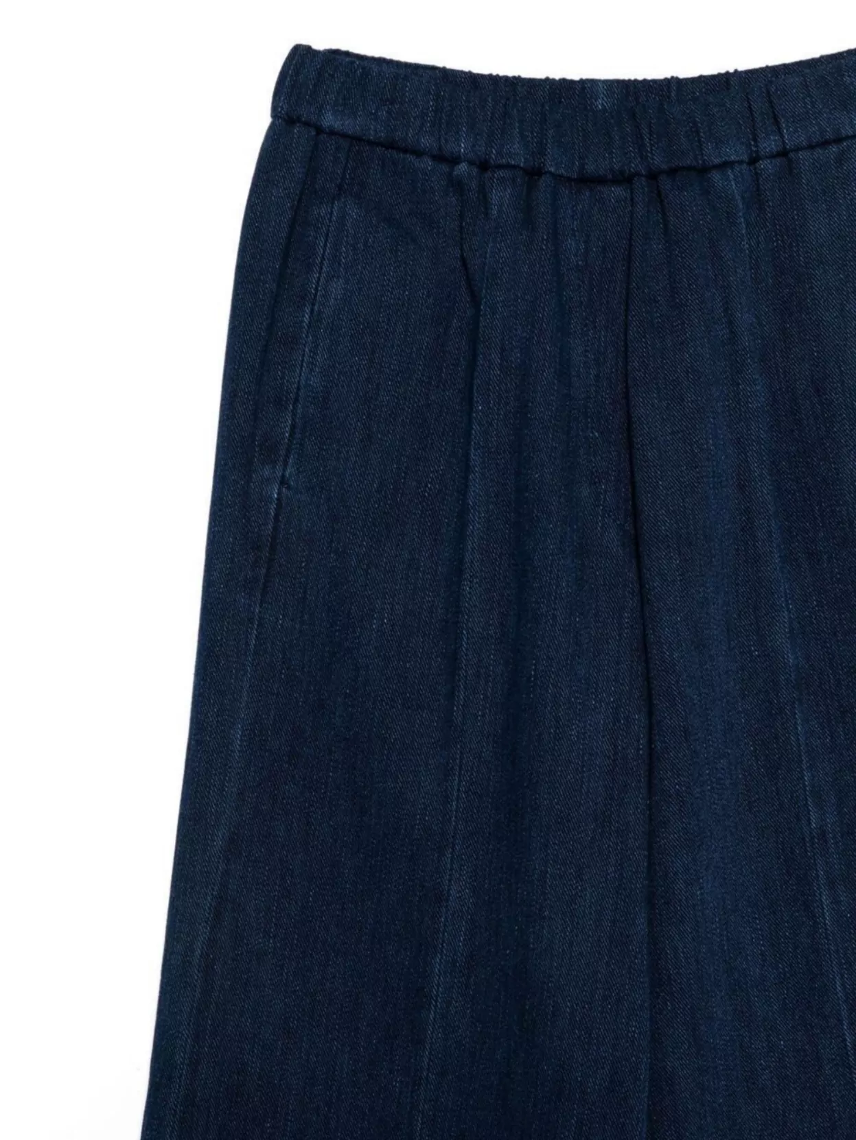 Forte Forte Wide Leg Trousers With Elastic Waist And Pleats In Blue