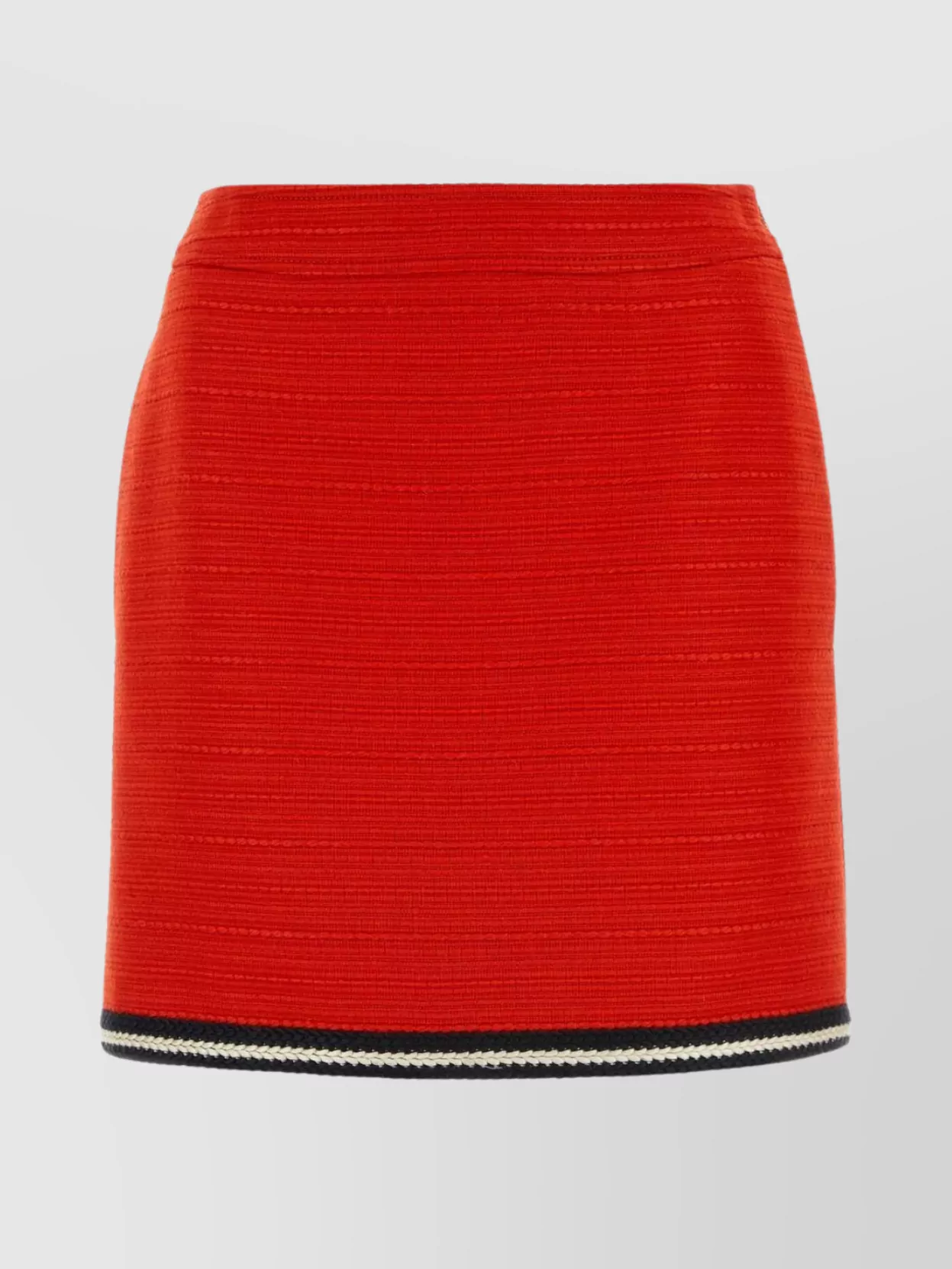Shop Gucci Tweed Skirt With Elastic Waistband And Ribbed Texture