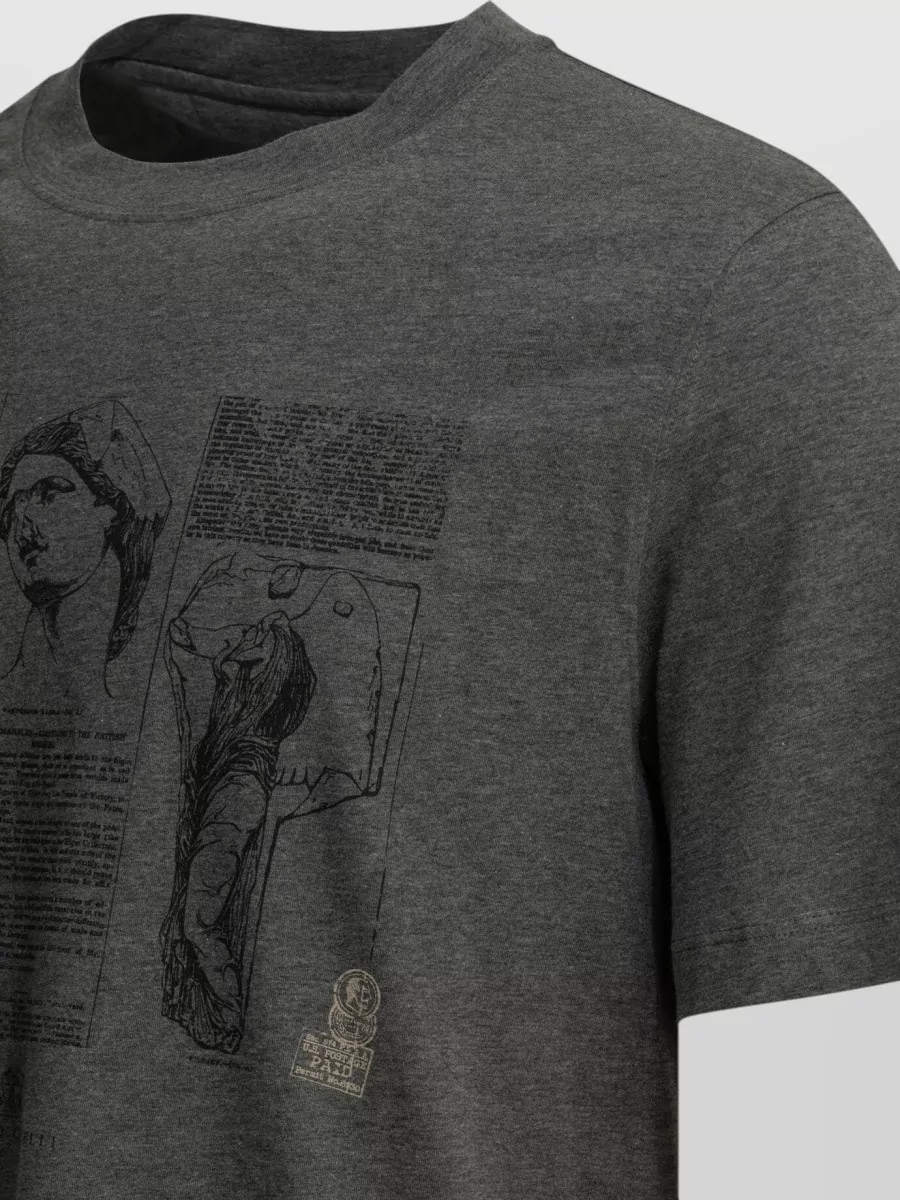 Brunello Cucinelli Cotton Printed Crew-Neck T-Shirt