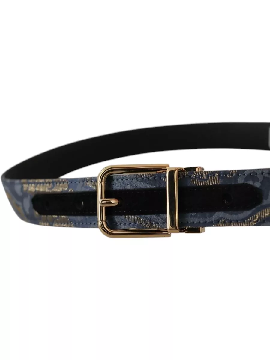 Dolce&Gabbana Leather Jacquard Belt
