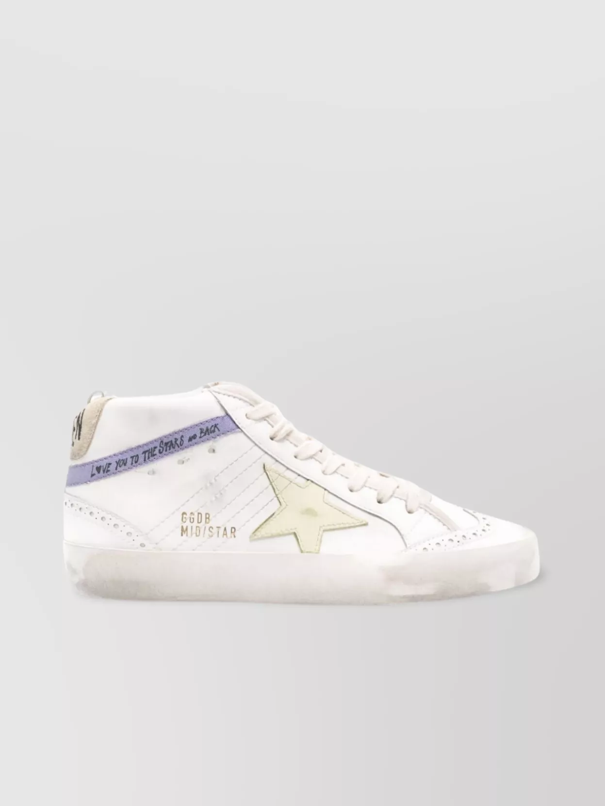 Shop Golden Goose Distressed Ankle-length Leather Sneakers