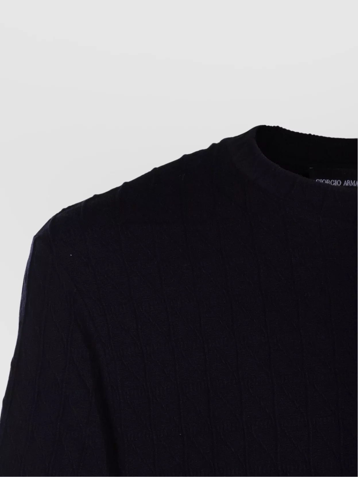 Giorgio Armani Crew Neck Textured Fabric