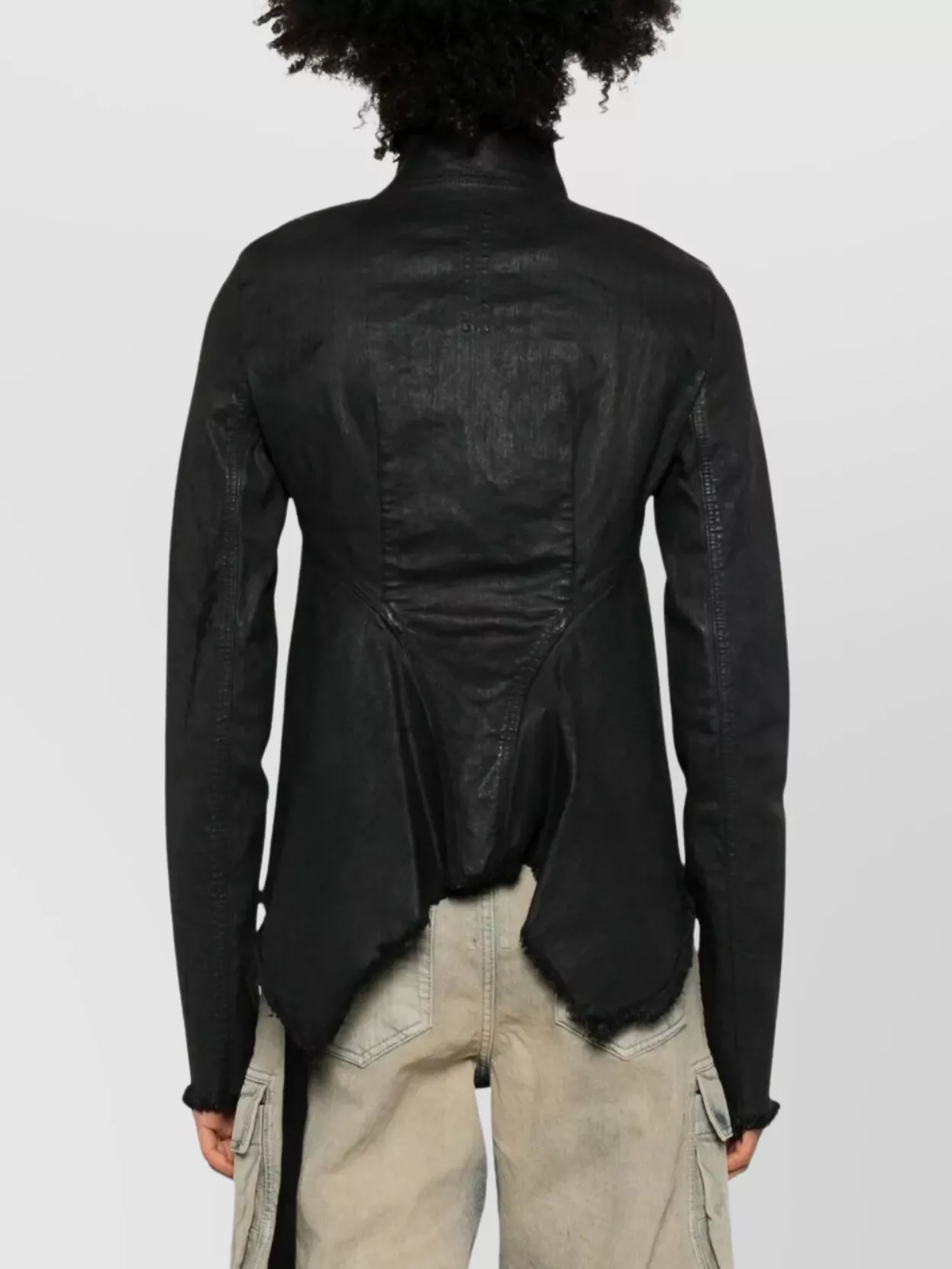 Rick Owens Drkshdw Asymmetrical Denim Jacket Naska Gary