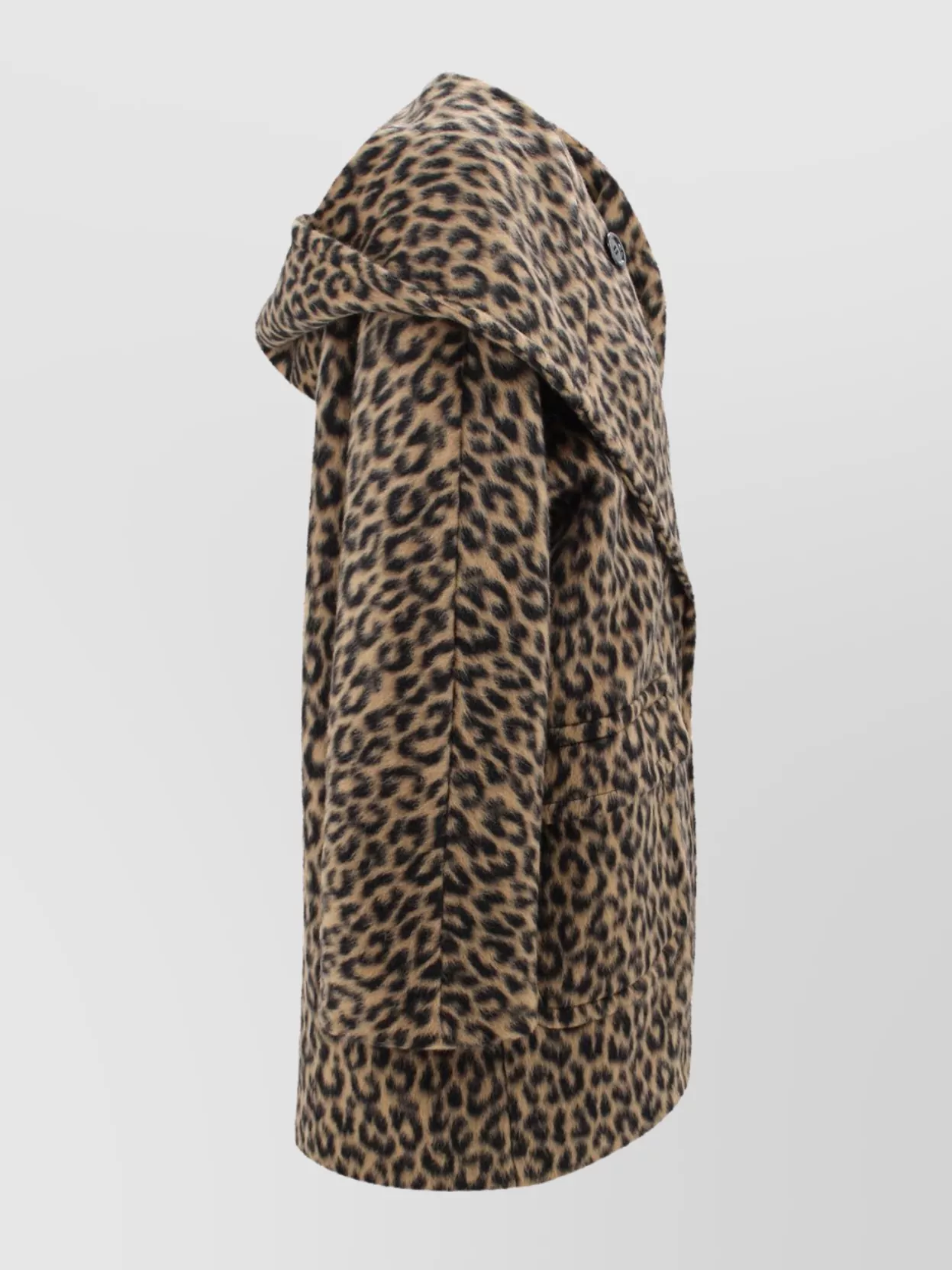 Tagliatore Animal Print Coat Belted Waist