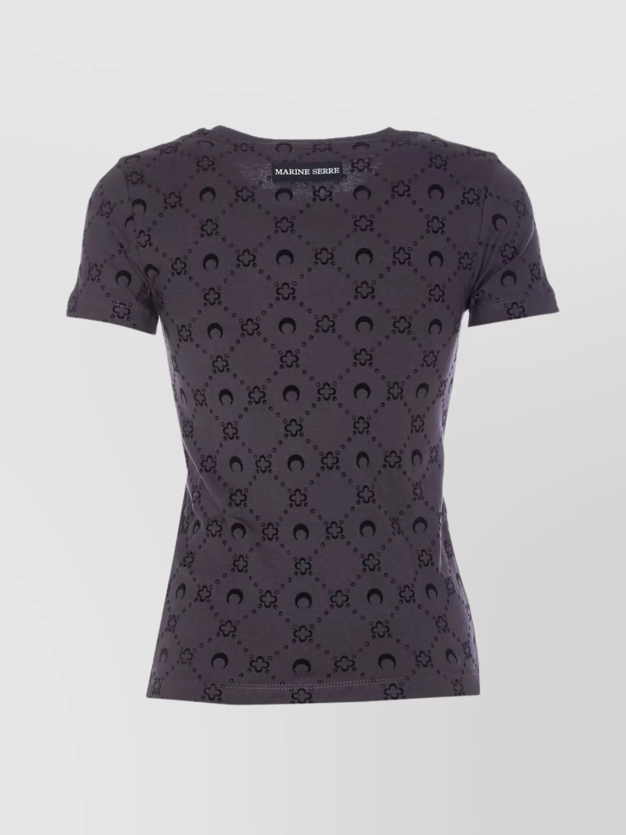 Marine Serre Moon Logo Patterned Crewneck Short Sleeve Top