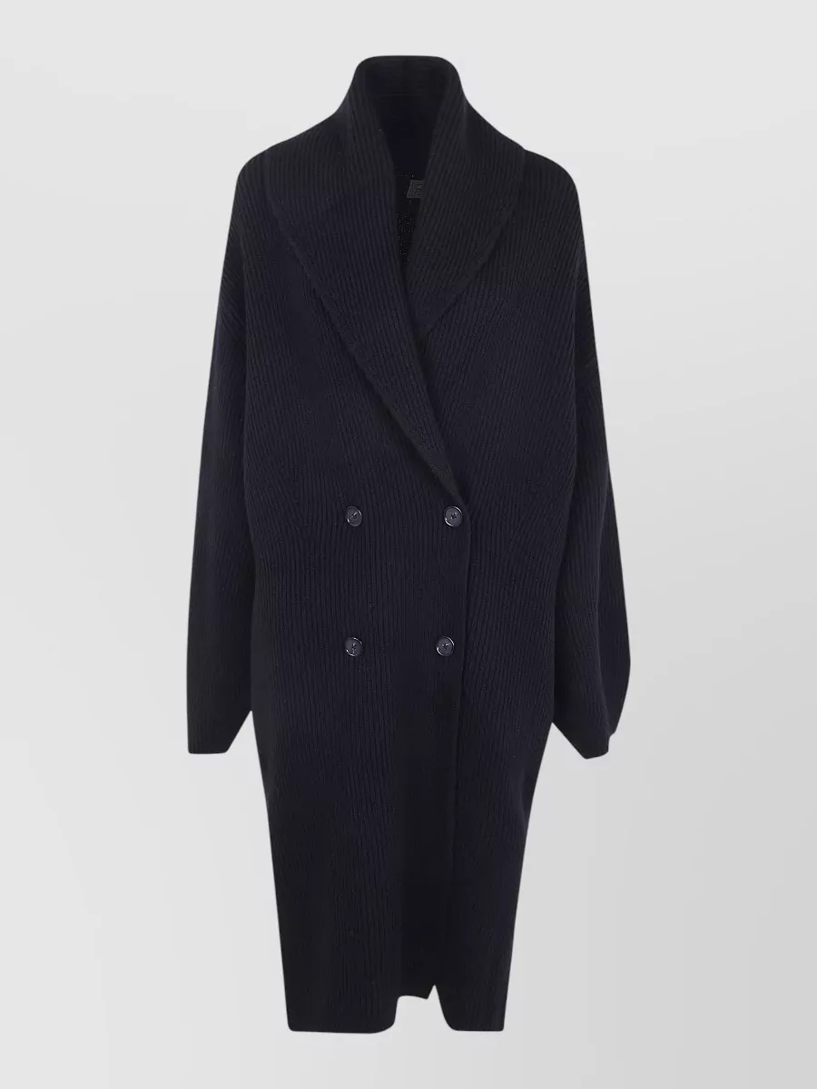 Totême Oversized Wool Long Shawl Lapel Coat
