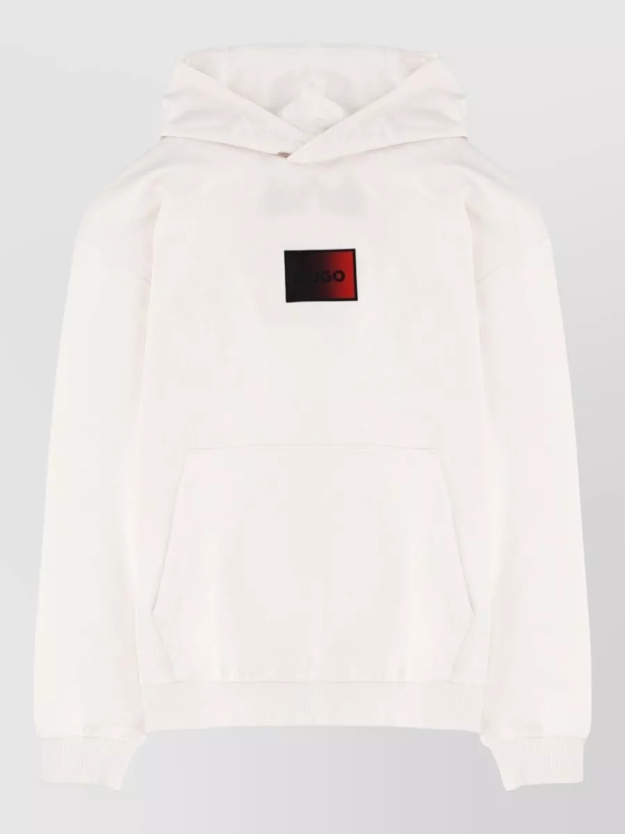 Hugo cotton logo patch sweatshirt