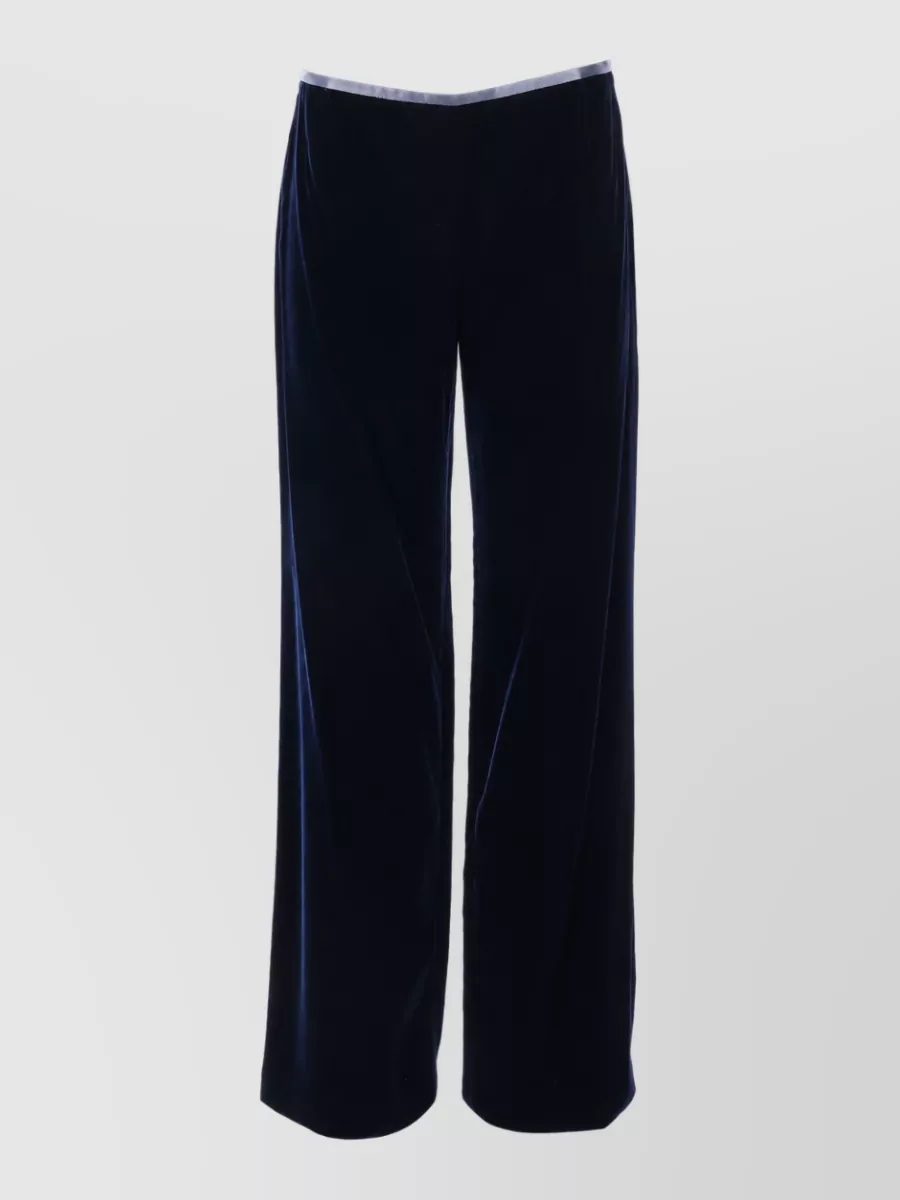 Emporio Armani velvet high-rise straight-leg trousers