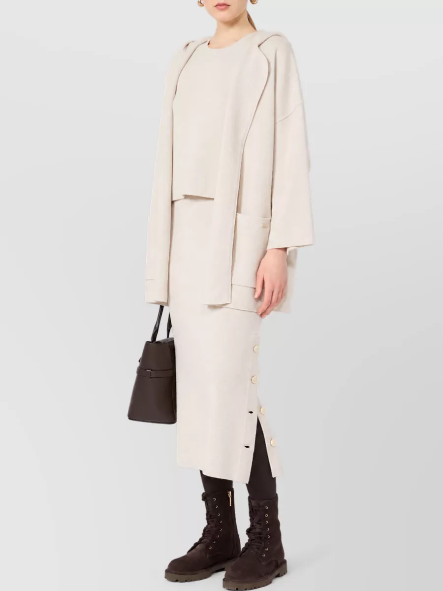 Max Mara Cashmere Wool Hooded Cardigan