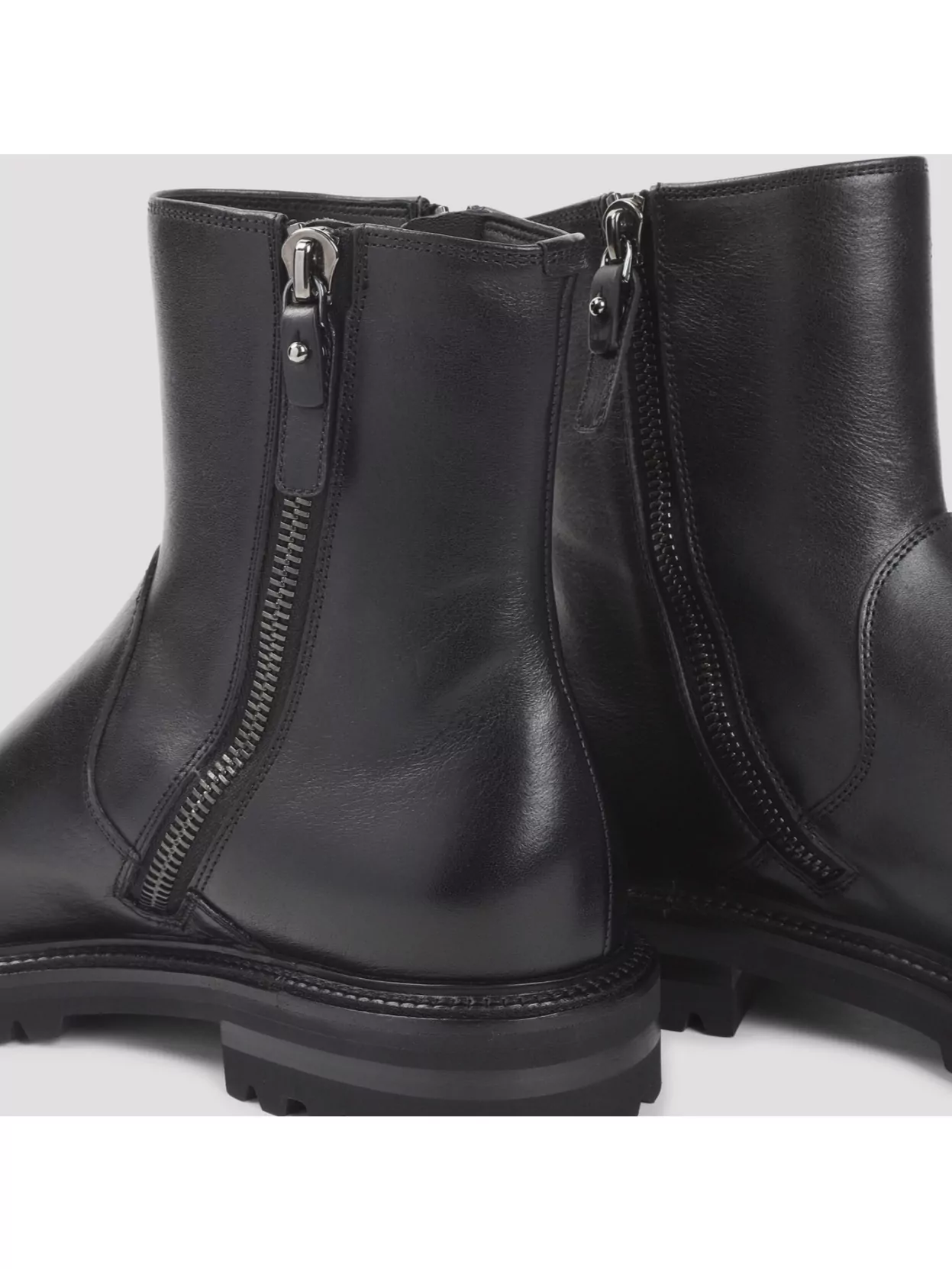 Giorgio Armani Round Toe Ankle Boots With Chunky Sole