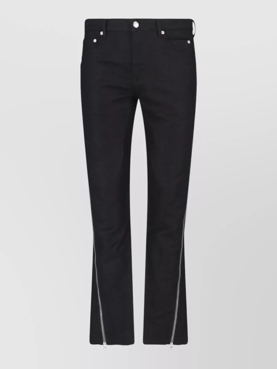 Rick Owens wool herringbone low-rise straight-leg jeans