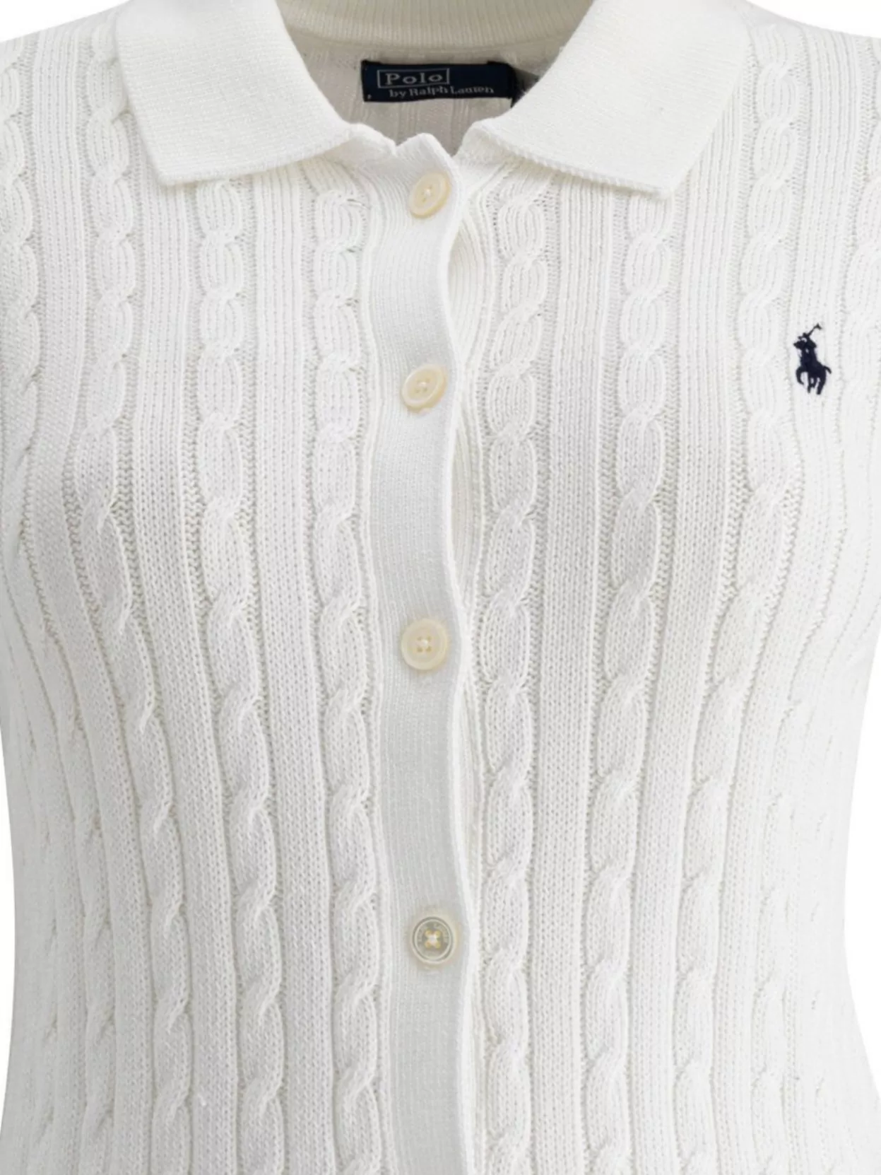 Polo Ralph Lauren Logo-embroidered Cable-knit Cotton Cardigan