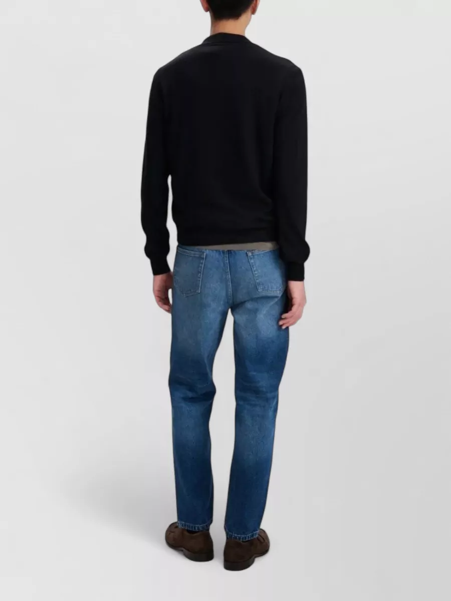 A.p.c. Virgin Wool Knit Polo Shirt