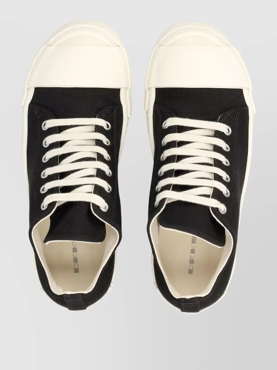Rick Owens Drkshdw Cotton Low-Top Lace-Up Sneakers