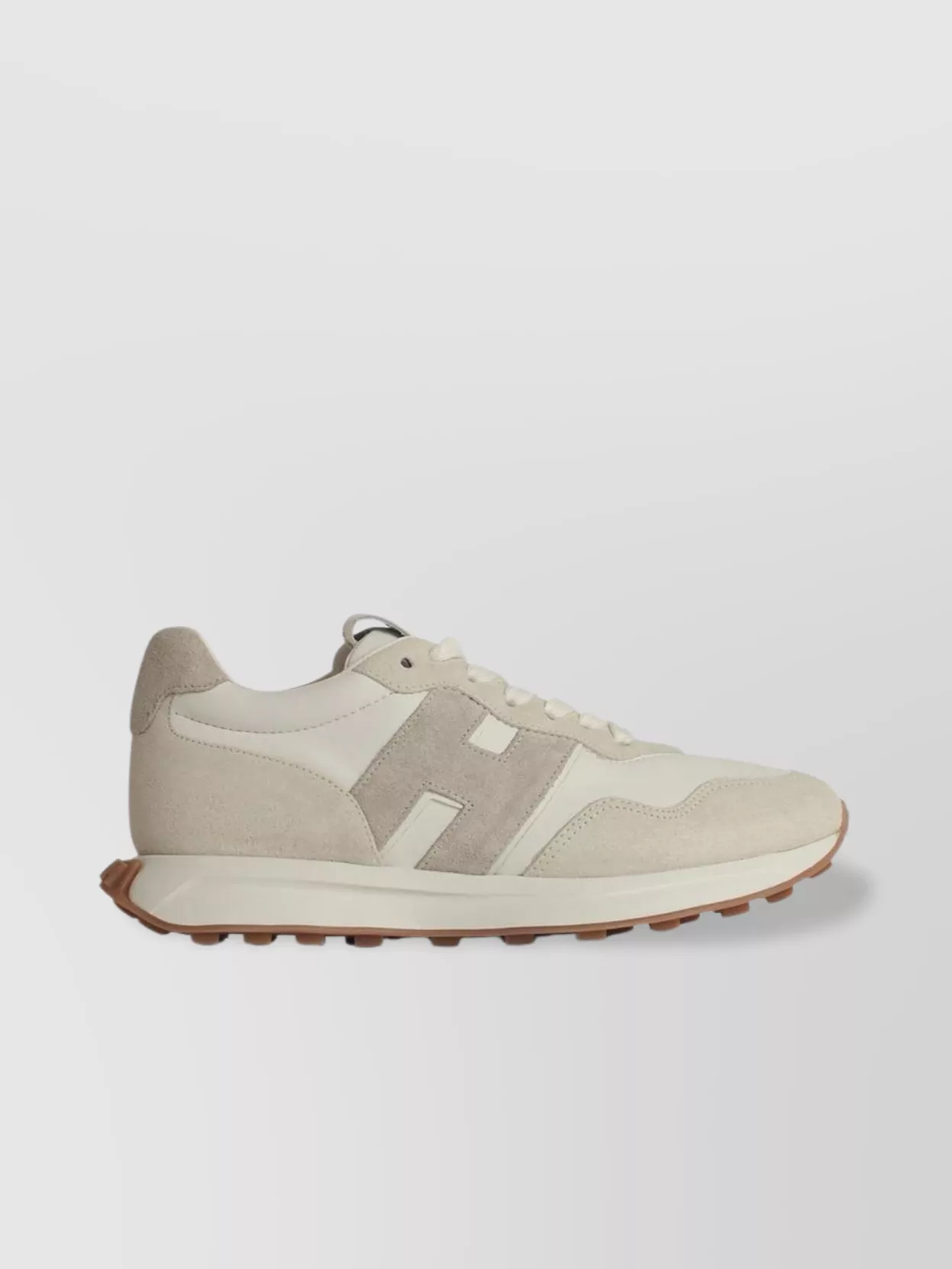 Hogan 'h602' Leather Sneakers Featuring Suede Panels