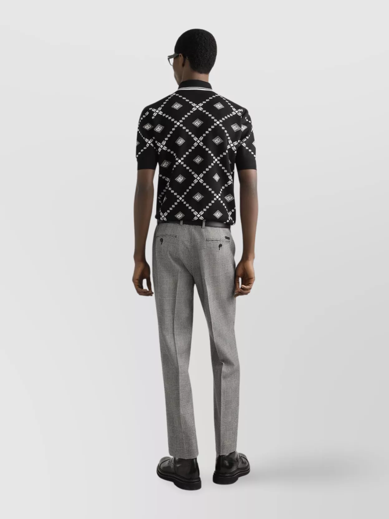 Dolce&Gabbana Jacquard Pique Polo Shirt