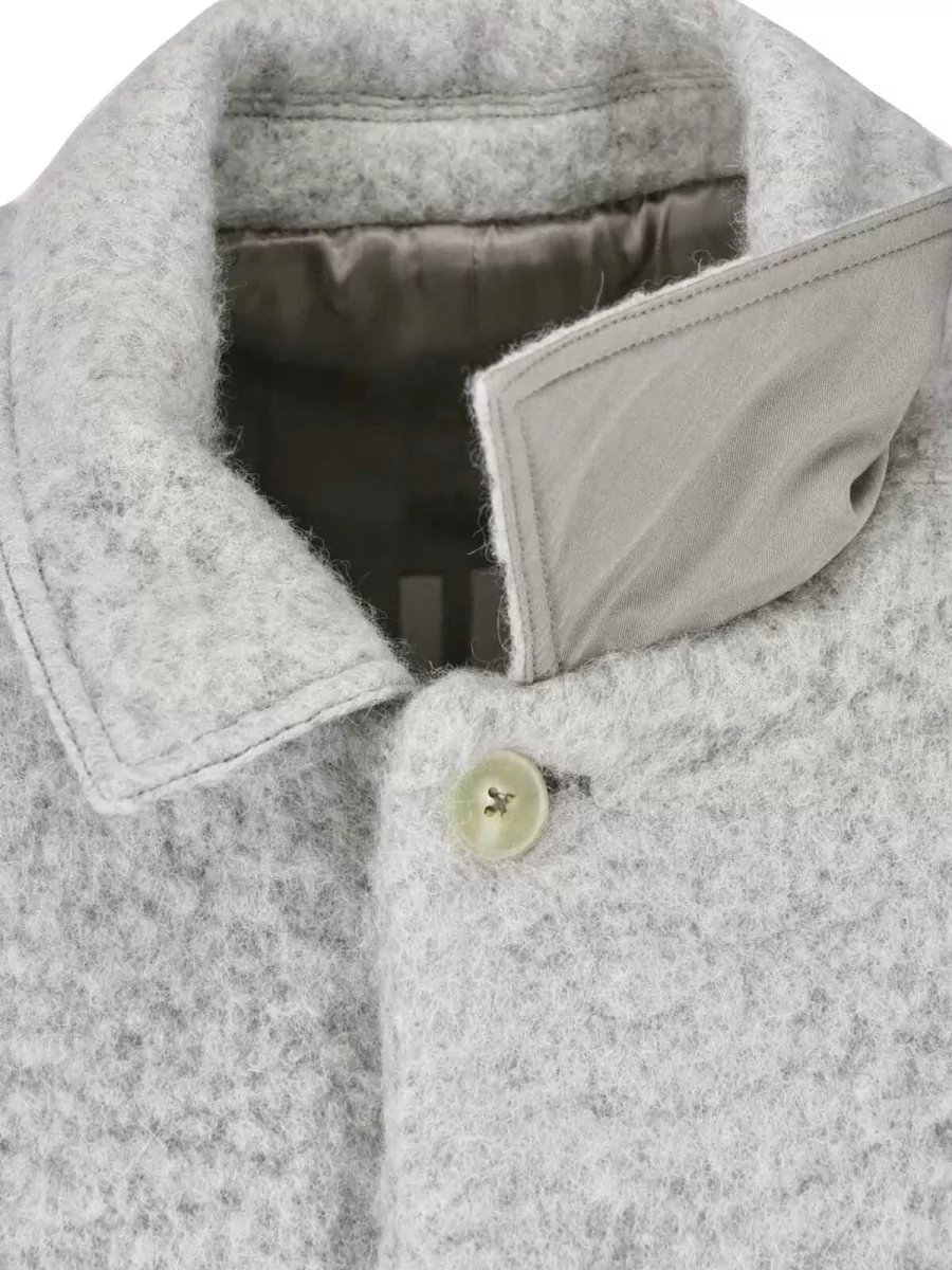 Rick Owens Alpaca Wool Single Breasted Coat