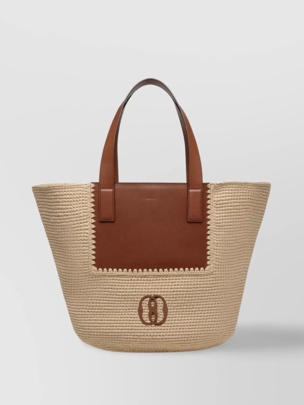 Shop Bally Textured Weave Leather Trim Tote Bag