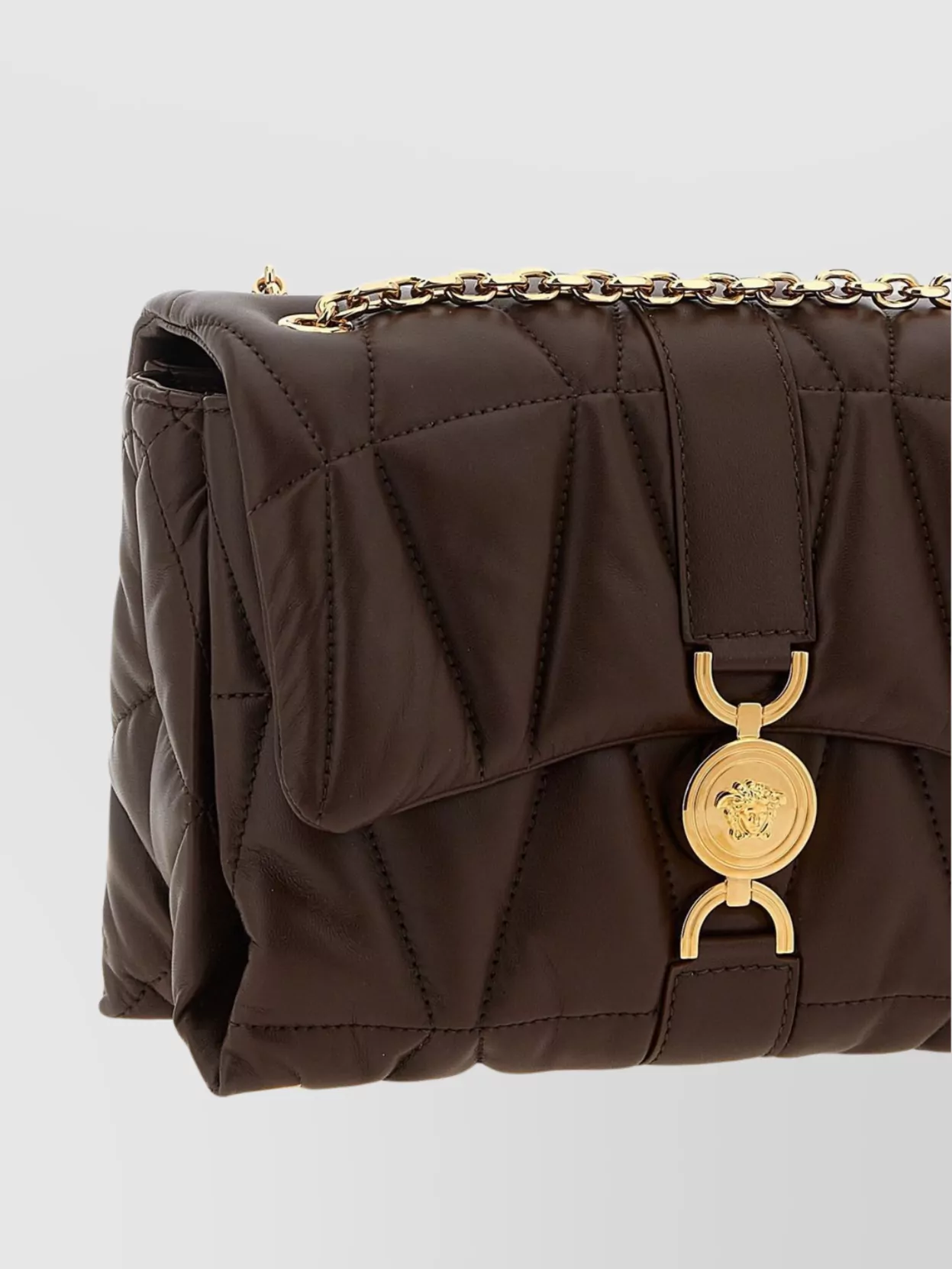 Versace Quilted Chain Strap Shoulder Bag