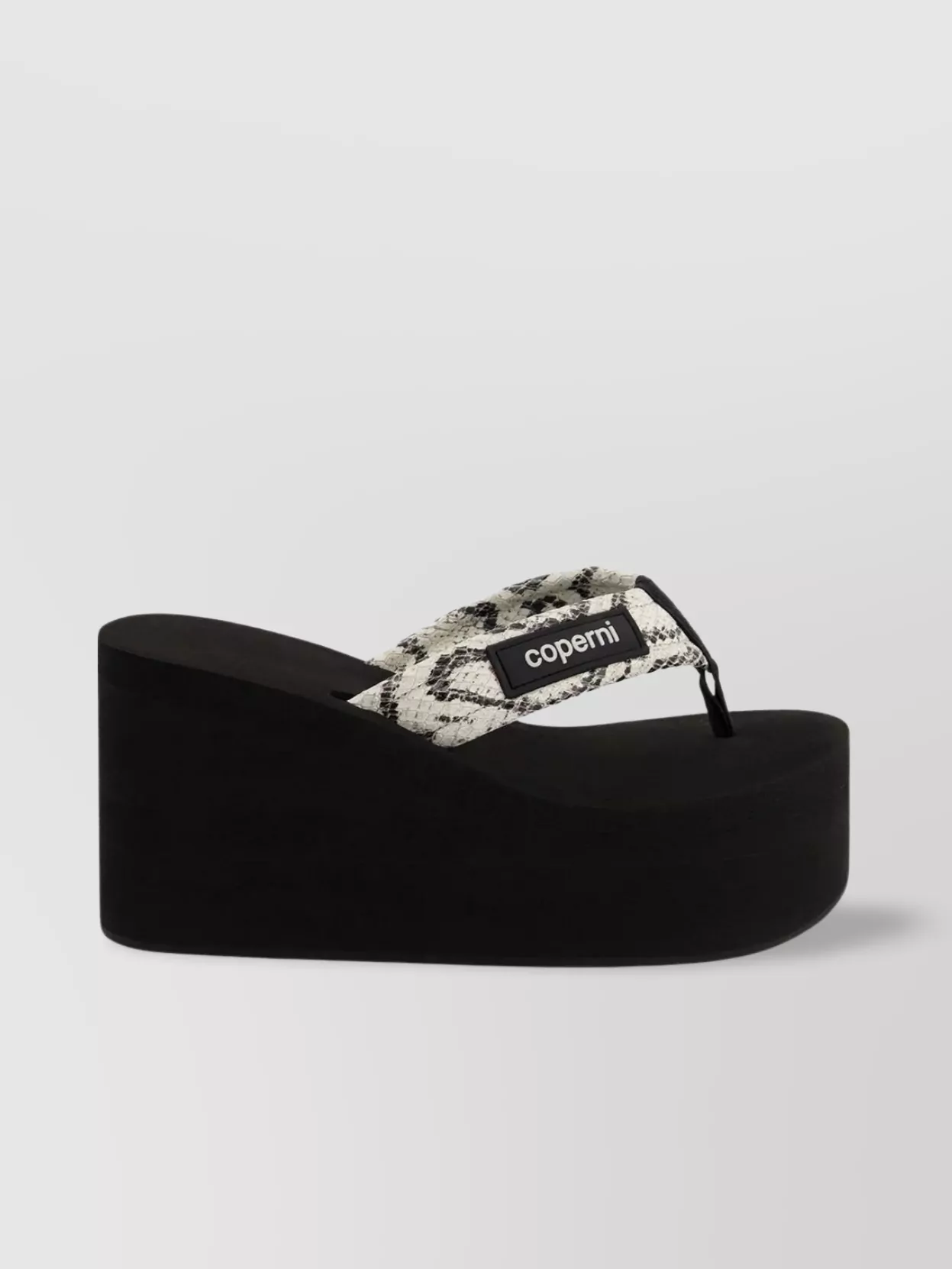 Coperni Wedge Sandal With Snake Print Strap