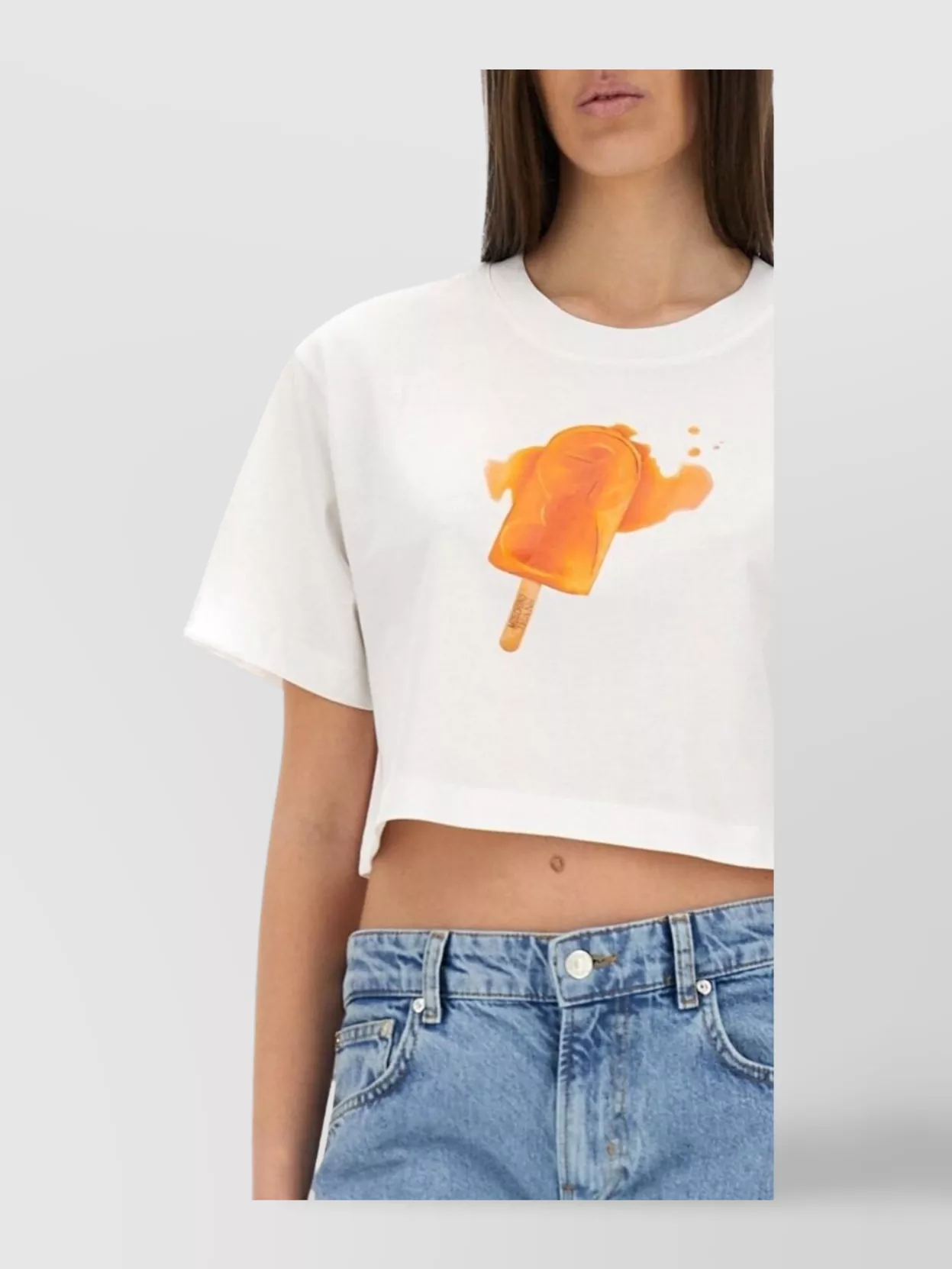 【関税&送料込】Moschino Jeans Ice-Cream Print Cropped T-Shi MOSCHINO JEANS ice-cream Print Jersey T-shirt | Red | FARFETCH