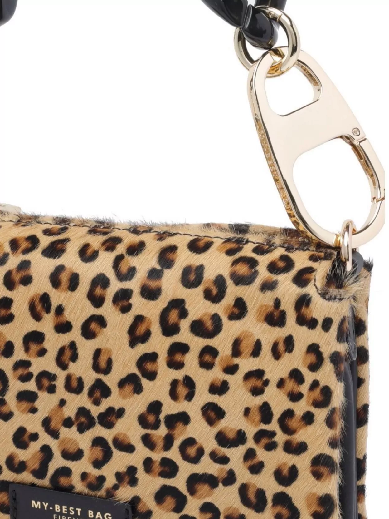 My Best Bag Firenze Leopard Print Shoulder Bag With Chain Strap