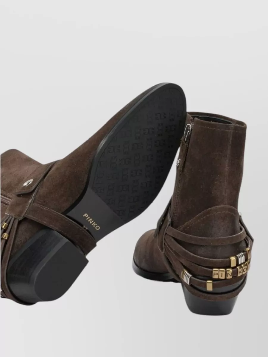 Pinko Suede Ankle Boots