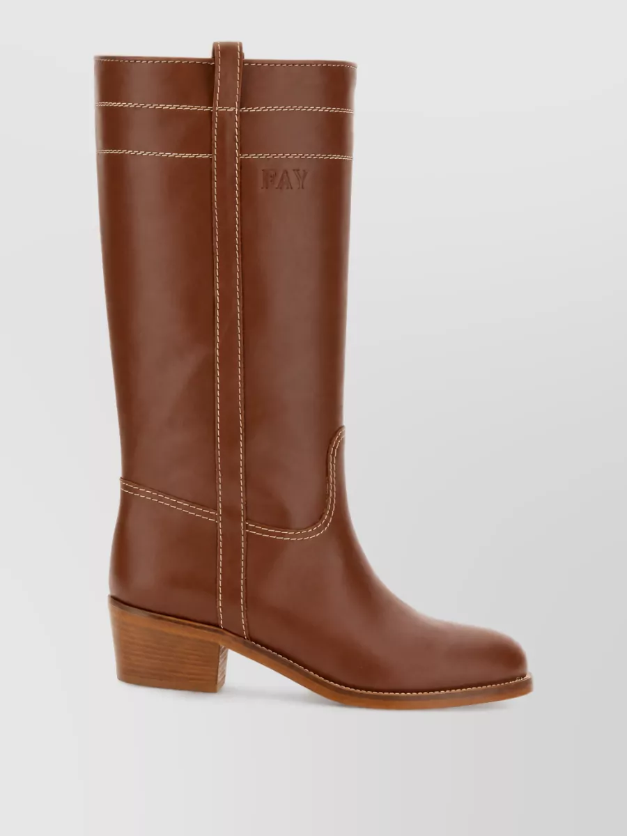Fay Leather Boots