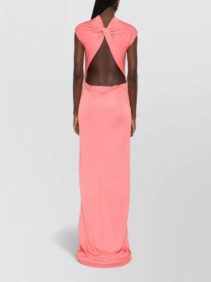 Tom Ford Floor Length Dress Cap Sleeves Open Back