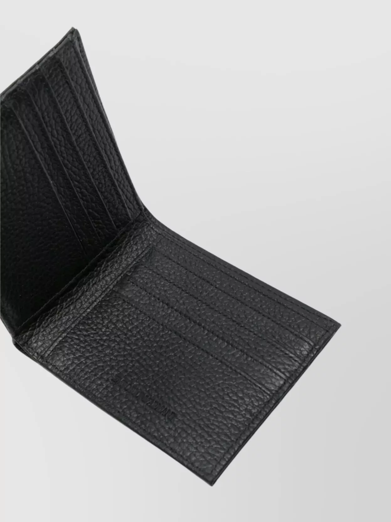 Emporio Armani Bi-fold Textured Finish Wallet In Black