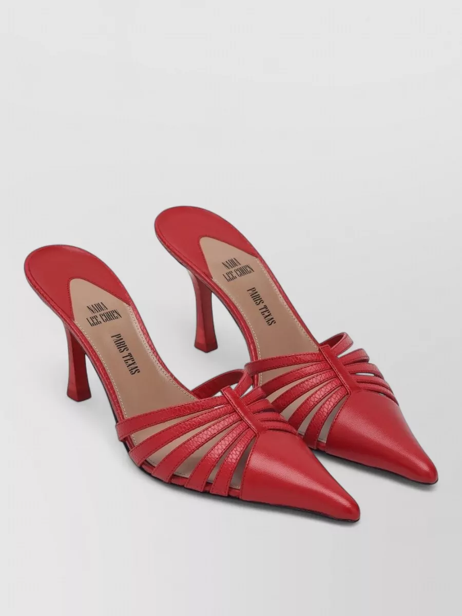Paris Texas leather mules