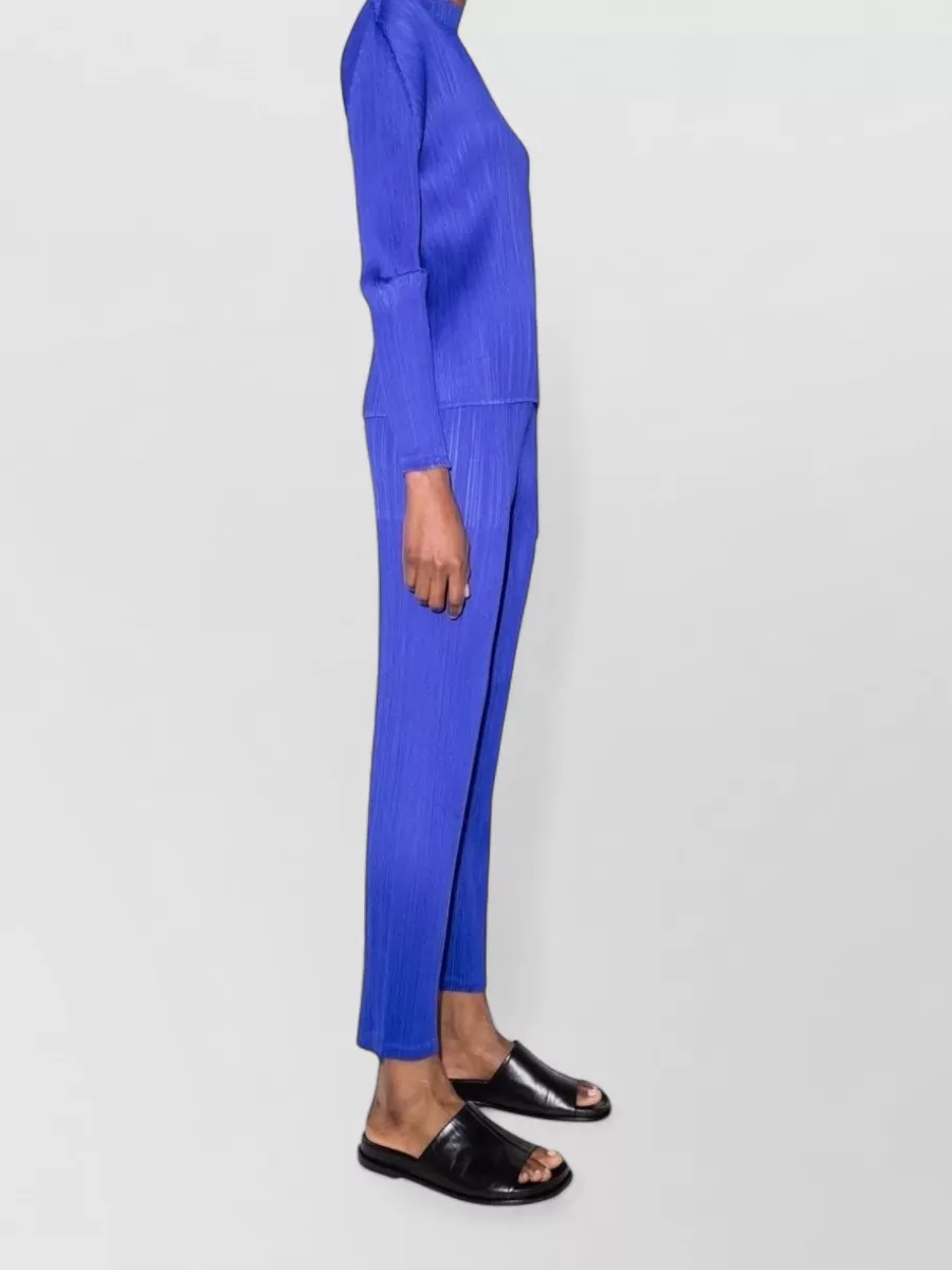 Pleats Please Issey Miyake Pleated Straight-Leg Trousers