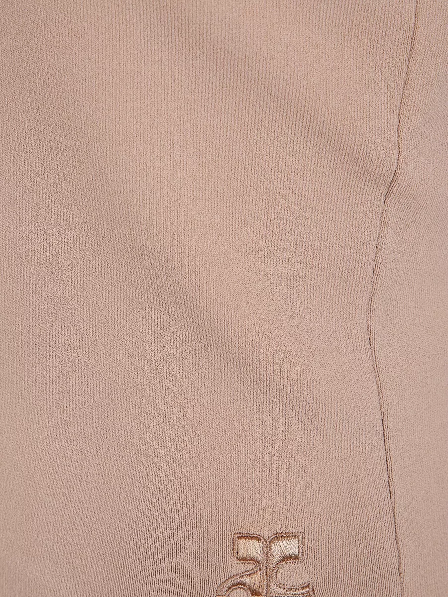 Courrèges Off-The-Shoulder Knit Bustier Top
