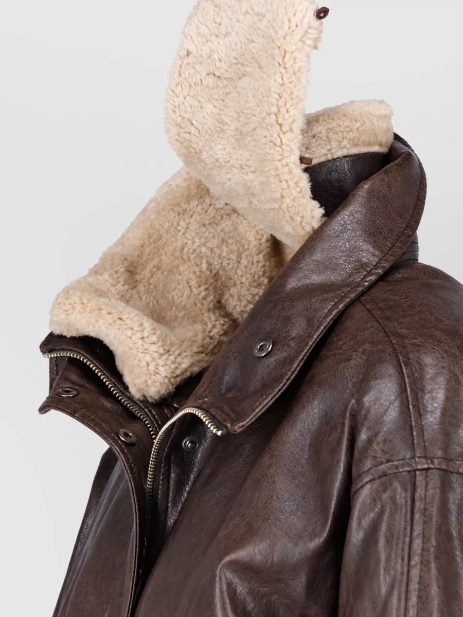 Low Classic Leather Coat