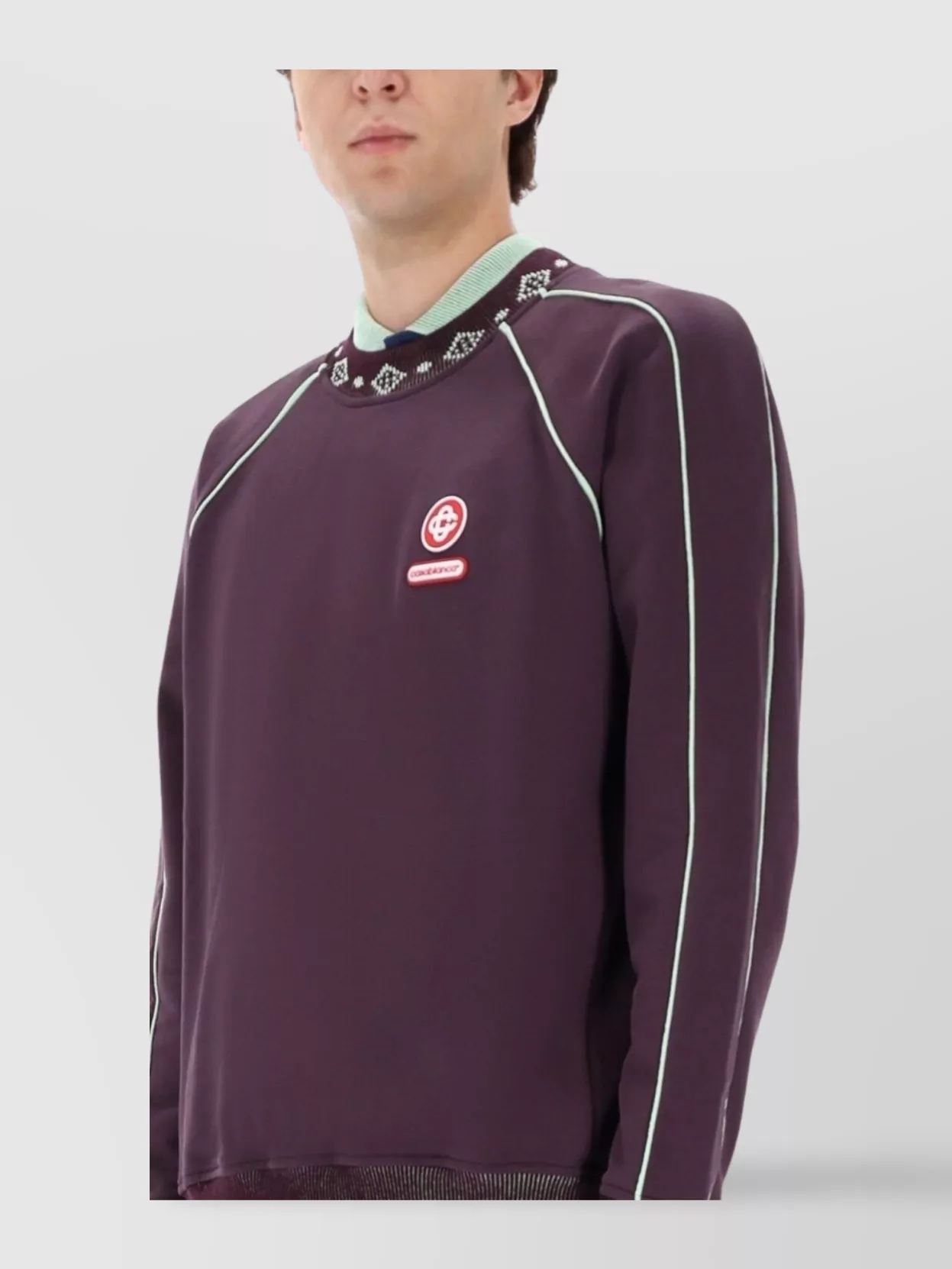 Casablanca Contrast Piping Raglan Sleeve Knitwear