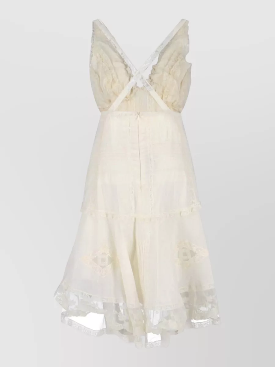 Ermanno Scervino Cotton Knee-Length Midi Dress