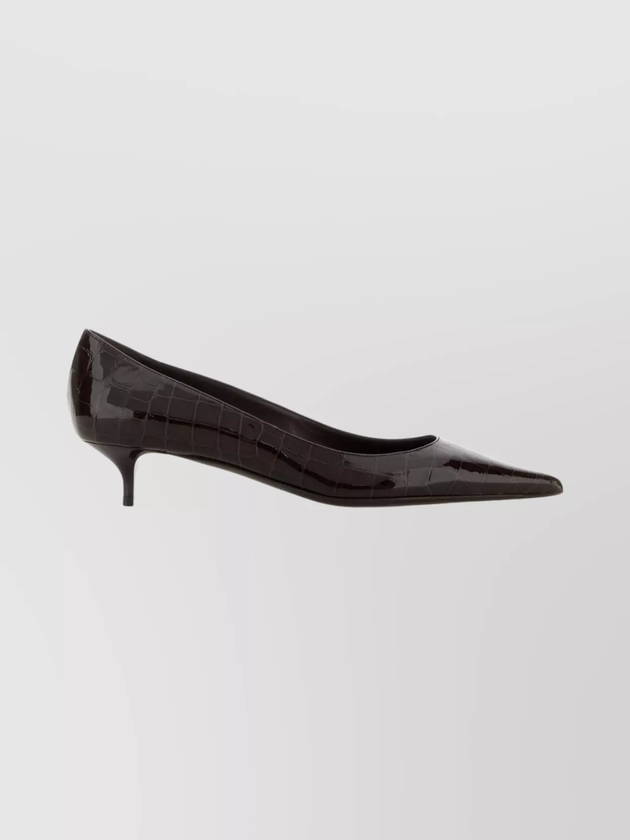 Jimmy Choo Croc-embossed Kitten Heel Pointed Toe Pumps In Multi