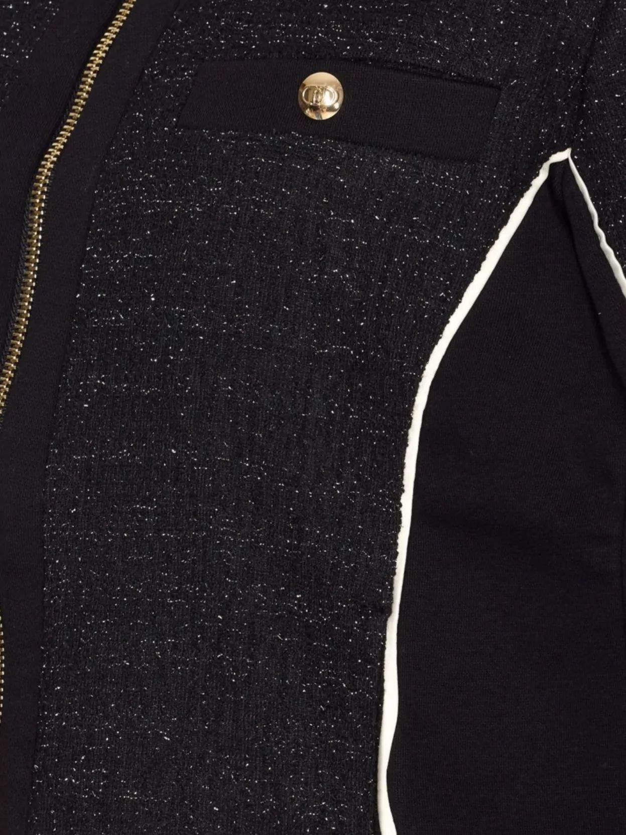 Liu Jo Boucle' Effect Sweater Buttoned Pockets