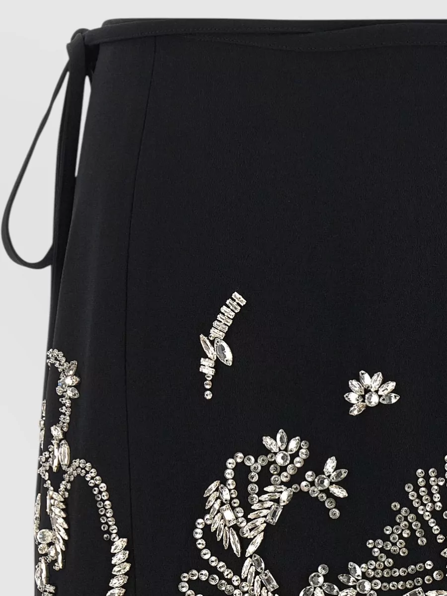 Dries Van Noten Embellished Wrap Mini Skirt
