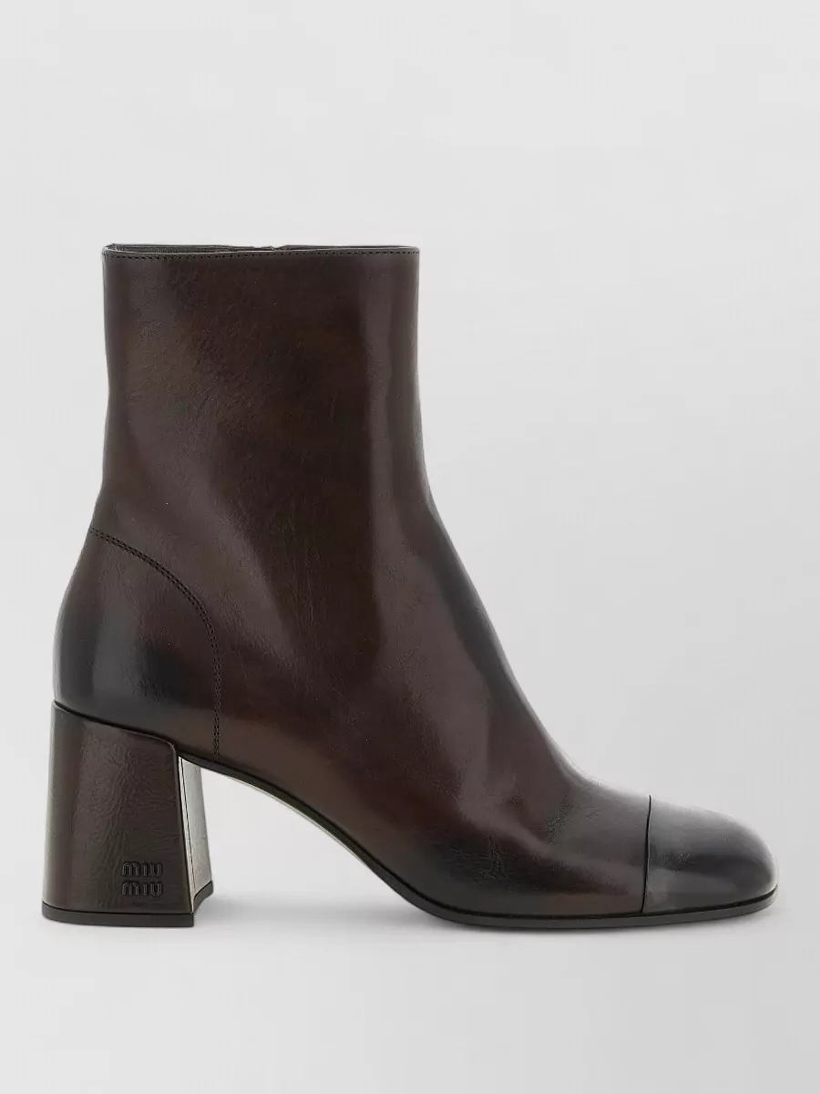 Miu Miu Leather Ankle Boots