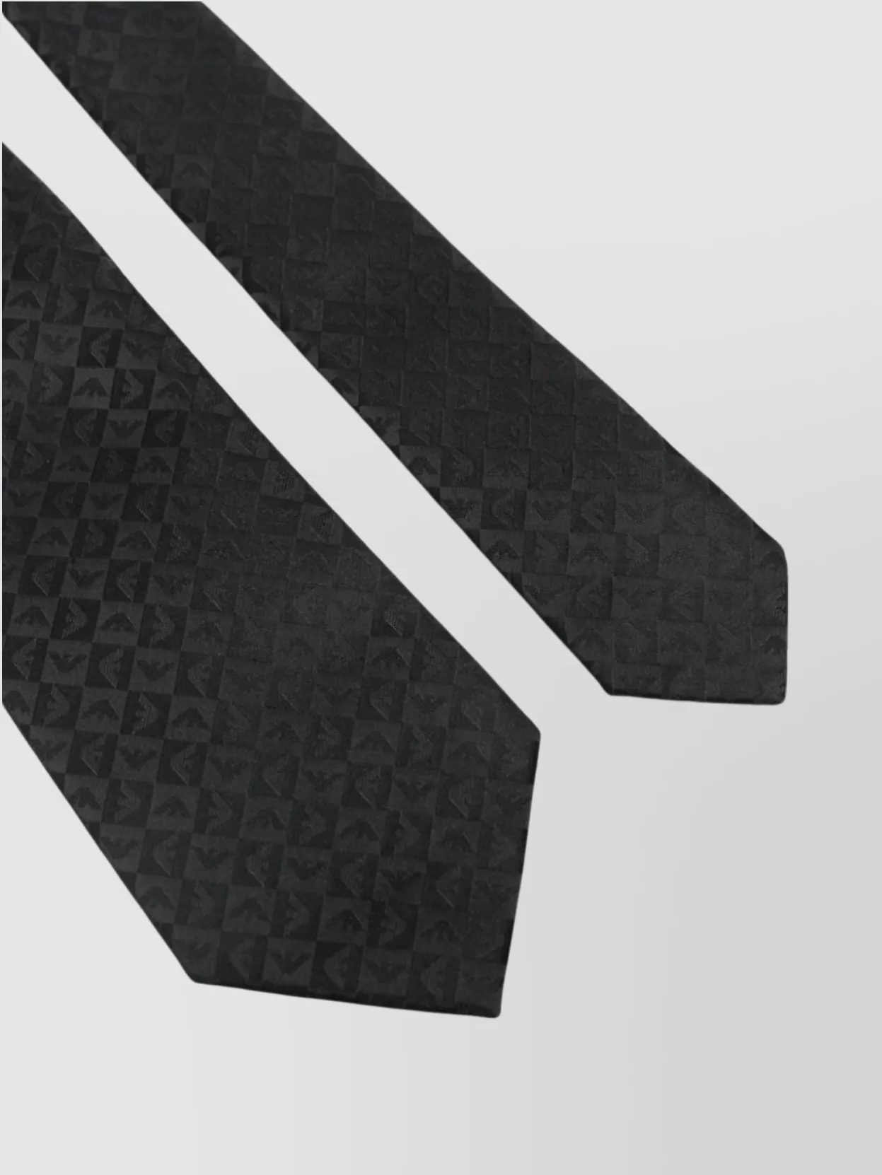 Emporio Armani Silk Logo-Jacquard Tie