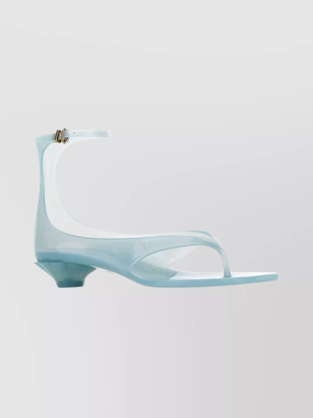 Chloé Chloe Women Pastel Light-blue Tpu Chloe Jelly Thong Sandals In Blue